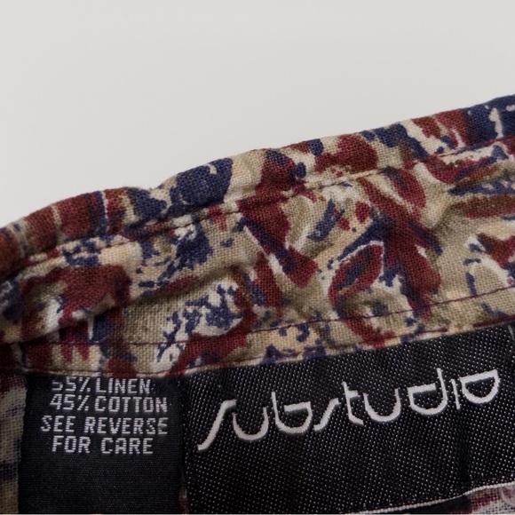 Vintage Substudio Men’s XL Short Sleeves Casual Button Up Linen Cotton Blend - Picture 7 of 8